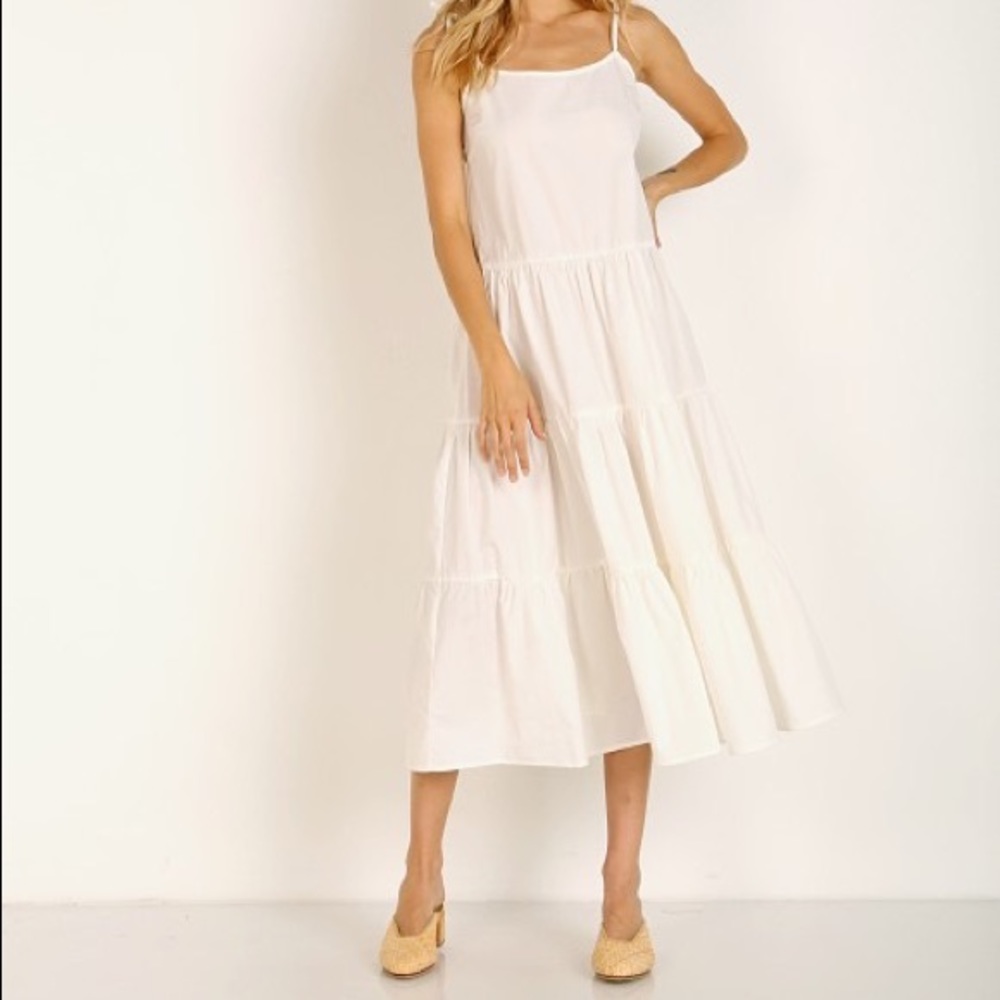 Solid & Striped Tiered Poplin Dress